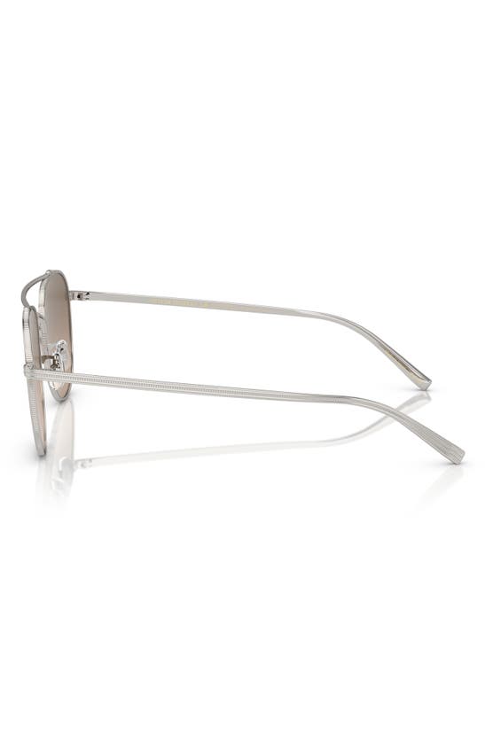 Shop Oliver Peoples 55mm Rivetti Polarized Pilot Sunglasses In Silver