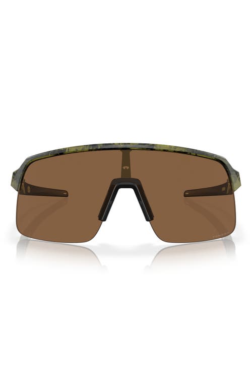 Oakley Sutro Lite 138mm Prizm Wrap Shield Sunglasses in Fern Swirl/Bronze at Nordstrom