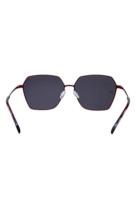 Shop Mita Sustainable Eyewear Tuscany 63mm Oversized Square Sunglasses In Deep Wine / Gradient Amber