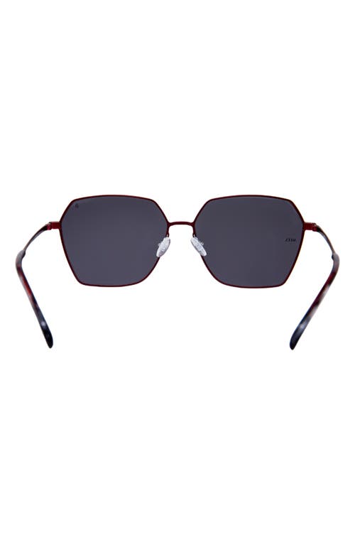 Shop Mita Sustainable Eyewear Tuscany 63mm Oversized Square Sunglasses In Deep Wine/gradient Amber