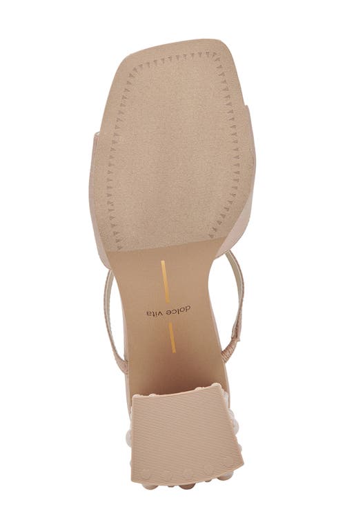 Shop Dolce Vita Jemmy Imitation Pearl Slide Sandal In Champagne Pearls