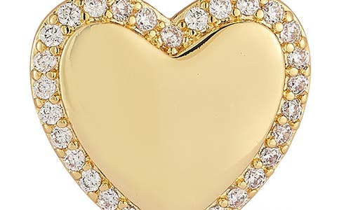 Chloe & Madison Chloe And Madison Cubic Zirconia Heart Pendant Necklace In Gold