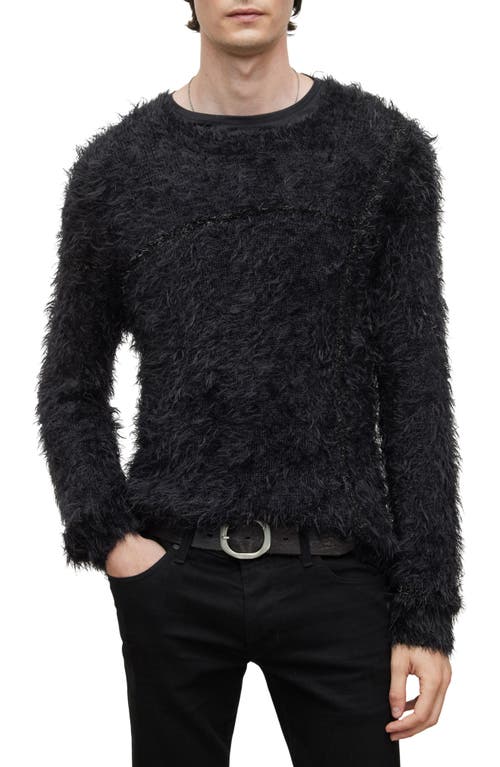John Varvatos Felix Faux Fur Sweater in Black