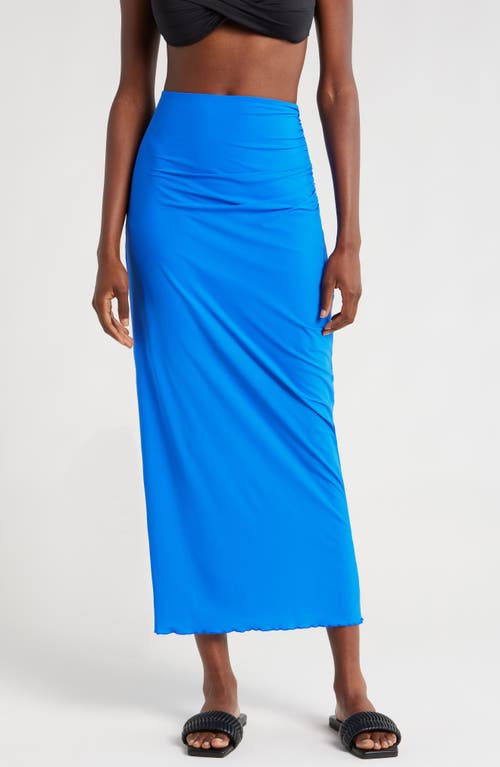 Shop Sweaty Betty Shayla Sculpt Cover-up Skirt In Electric Blue