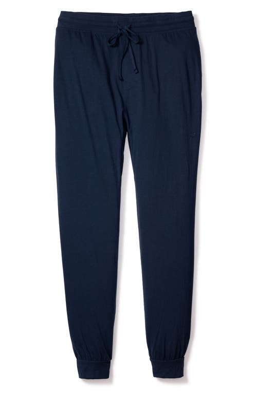 Shop Petite Plume Pima Cotton Pajama Joggers In Navy