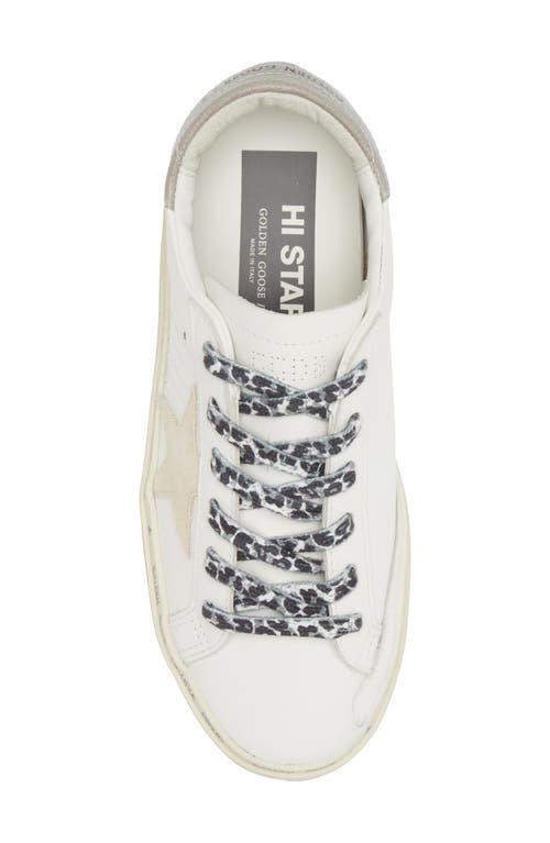 Golden Goose Hi Star Platform Sneaker In White/grey