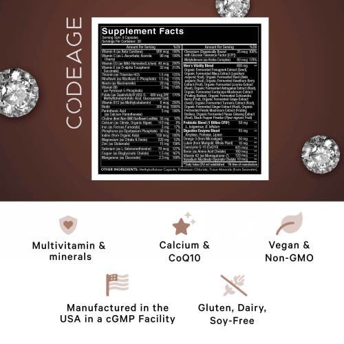 Codeage Daily Multivitamins Capsules In Black