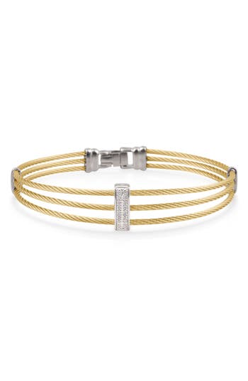 Shop Alor ® Diamond Bangle Bracelet In Yellow Gold