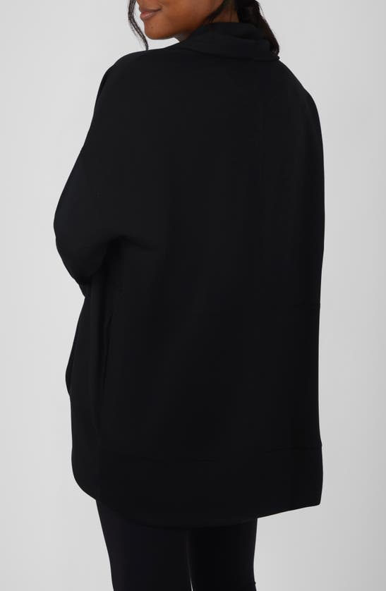 Yogalicious London Open Front Scuba Cardigan In Black