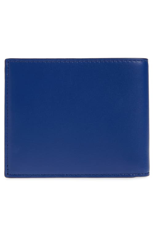 Shop Off-white Bookish Logo Leather Bifold Wallet In Blue - Red