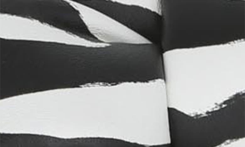 Shop Off-white Zebra Print Bow Sandal In Black White