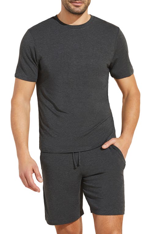 Henry Jersey Knit Short Pajamas in Charcoal Heather