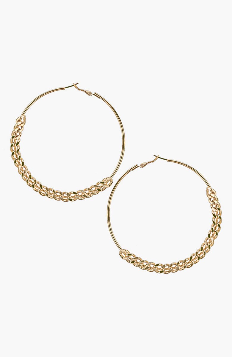 Topshop Curb Link Hoop Earrings | Nordstrom