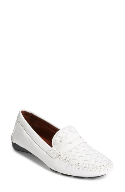 Robert Zur 'petra' Driving Shoe In White Glove