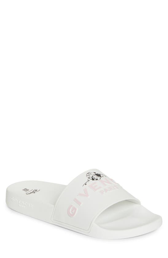 Givenchy Disney X '101 Dalmatians' Slide Sandal In Black/ White/ Pink ...