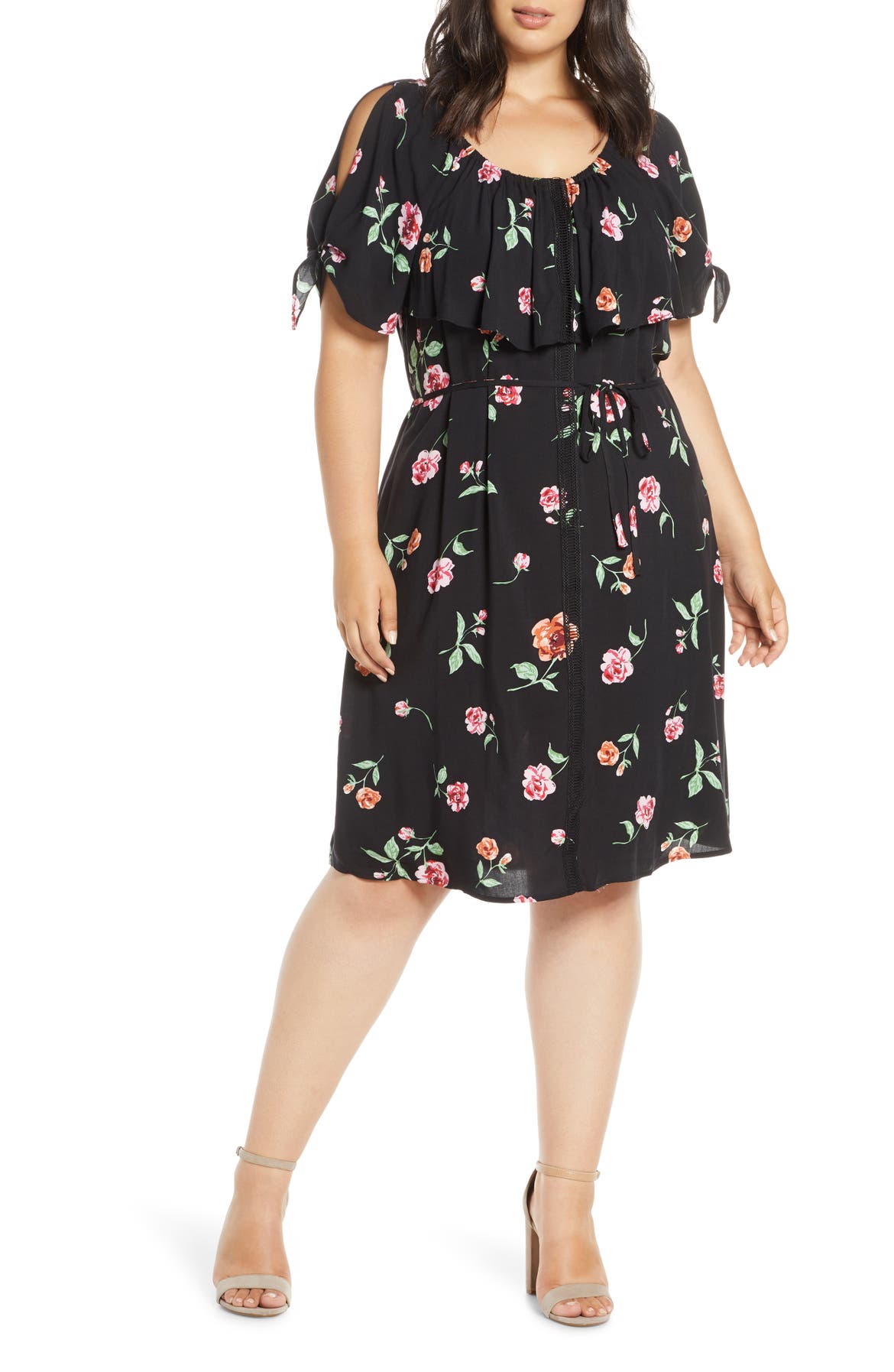 Estelle Meadow Ruffled Floral Dress (Plus Size) | Nordstrom
