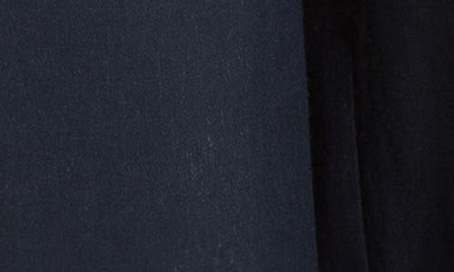 Max Studio Wide Leg Linen Blend Crop Pants In Navy