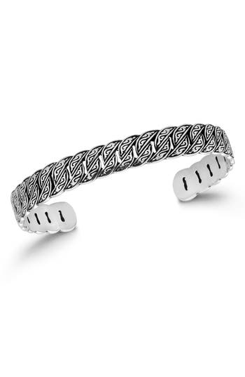 Yield Of Men Curb Chain Cuff Bracelet In Silver