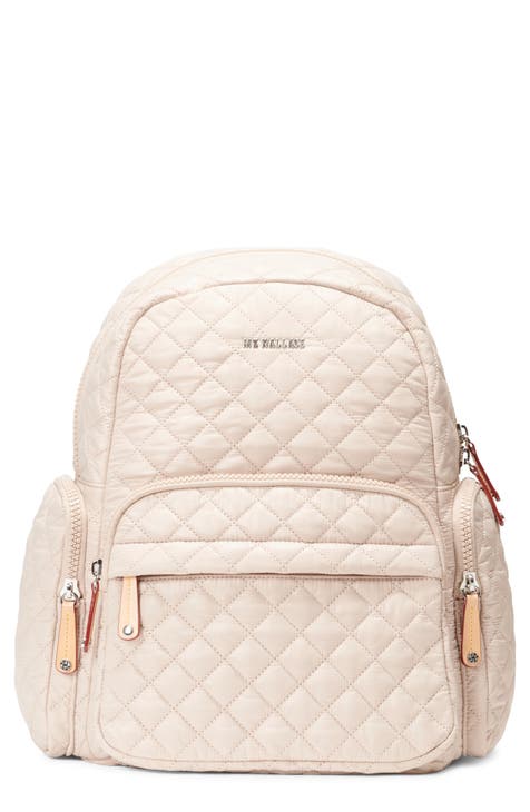 Pocket Quilted Nylon Backpack