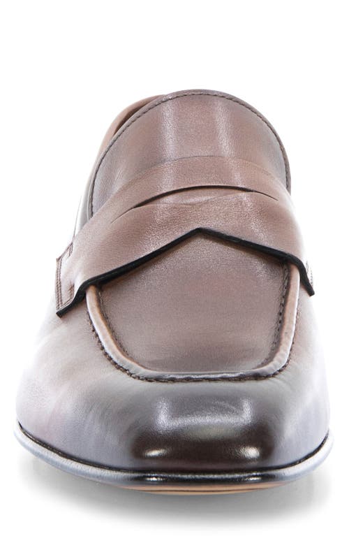 Santoni Gannon Penny Loafer In Brown