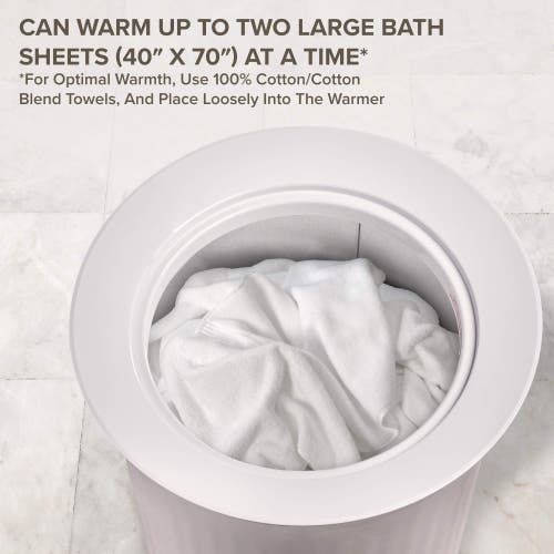 Live Fine Large Bucket Style Towel Warmer In Grey