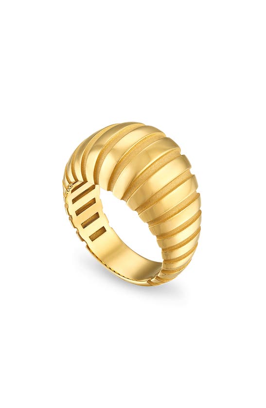 Shop Pamela Zamore Noa Large Dome Ring In Gold