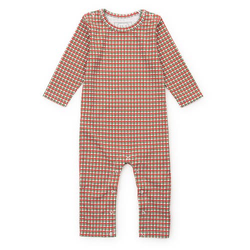 Shop Lila And Hayes Thompson Boys' Romper In Holiday Plaid