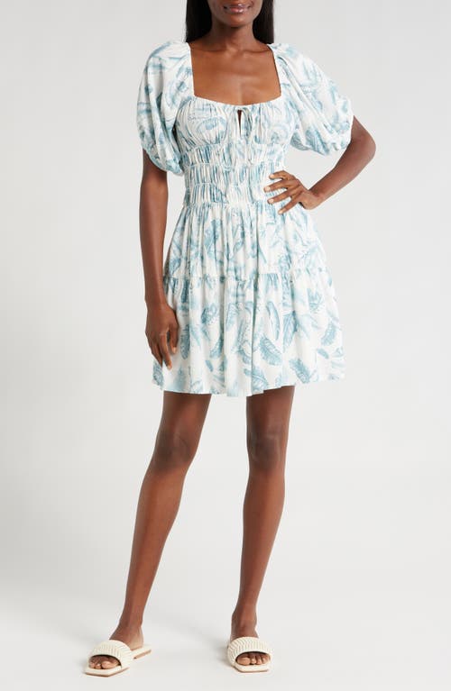 Short Sleeve Cover-Up Dress in Blue Lima