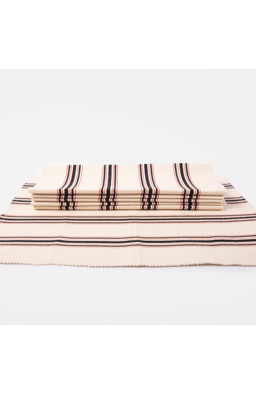 Siafu Home Mistari Striped Placemats Set Of 4 In Multi