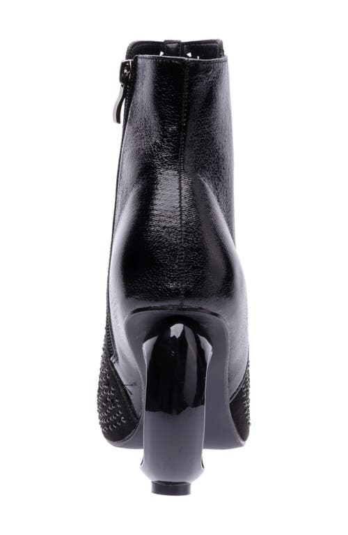 Lady Couture Breeze Rhinestone Pointed Toe Bootie In Black