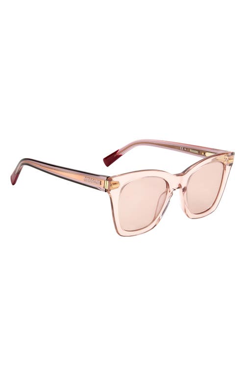 Missoni 51mm Transparent Cat Eye Sunglasses In Beige