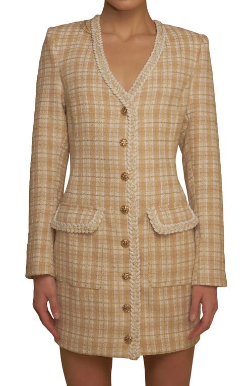 ENDLESS ROSE ENDLESS ROSE PREMIUM PLAID TWEED MINIDRESS