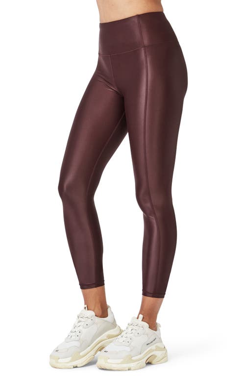 Shop Sweaty Betty High Shine High Waist 7/8 Leggings In Black Cherry