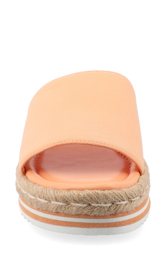 Journee Collection Rosey Wedge Sandal In Peach