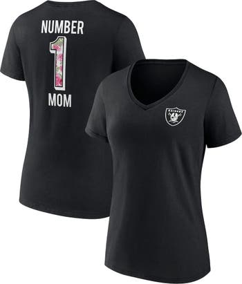 Women's Fanatics Branded Black Las Vegas Raiders Established Jersey Cropped V-Neck T-Shirt