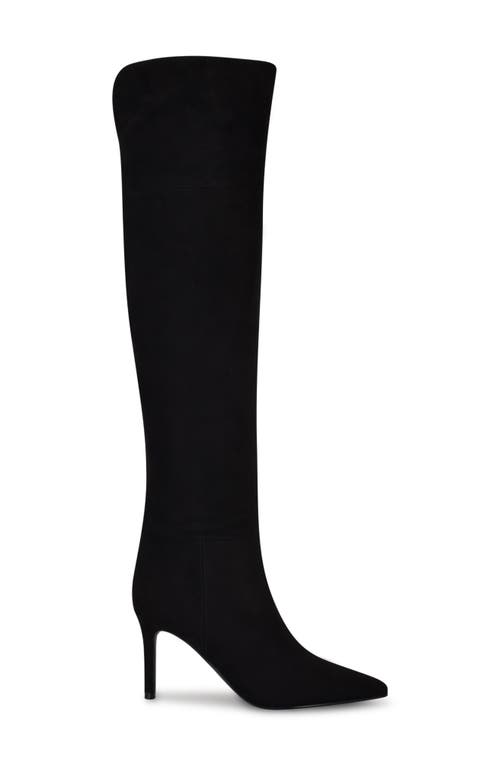 Shop Nine West Fredy Pointed Toe Over The Knee Boot In Black