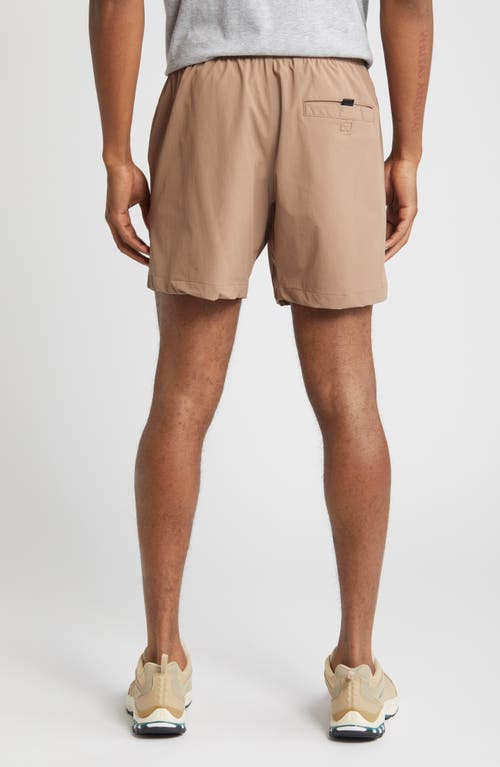 Shop Bp. Belted Stretch Nylon Shorts In Brown Bark