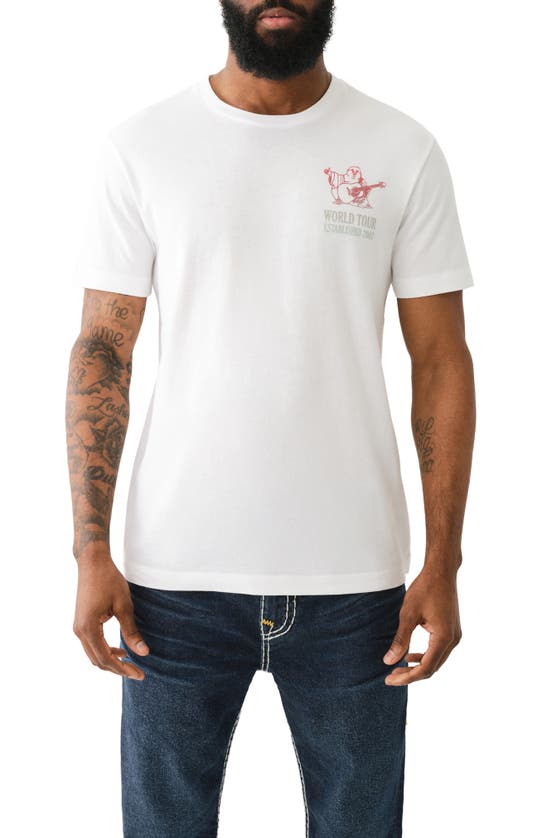 Shop True Religion Brand Jeans World Tour Graphic T-shirt In Optic White