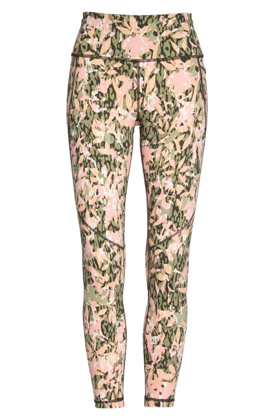 Sweaty Betty Power Pocket Workout Leggings In Green Floral Texture Print