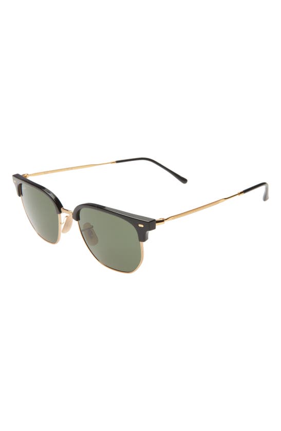 Shop Ray Ban Ray-ban Clubmaster 55mm Square Sunglasses In Black