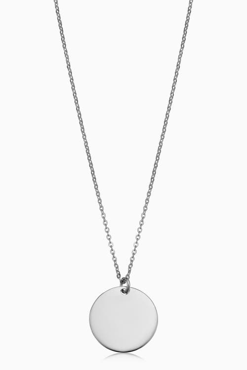 Oradina 14k White Solid Gold Manhattan Pendant Necklace In White Gold