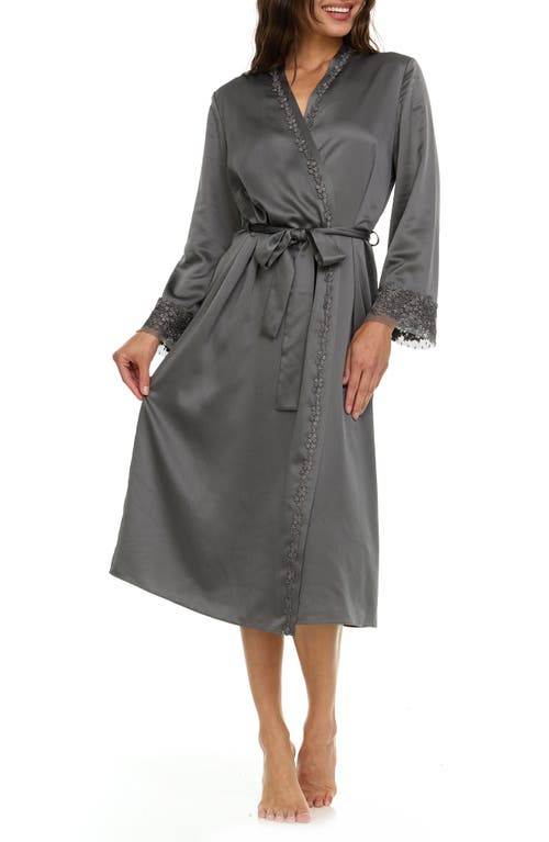 Shop Flora Nikrooz Showstopper Long Robe In Grey