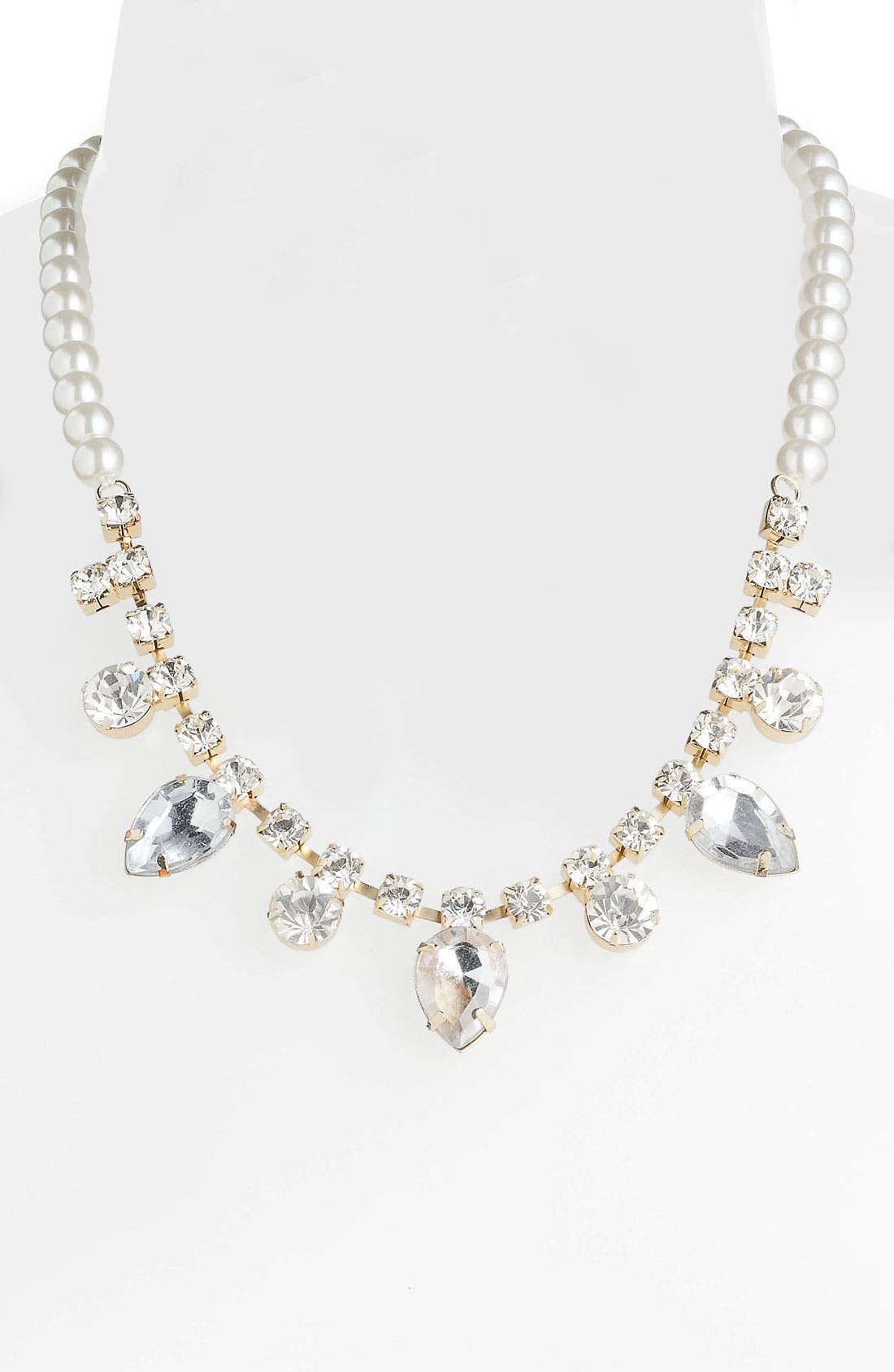 Stephan & Co. Rhinestone & Faux Pearl Necklace Nordstrom