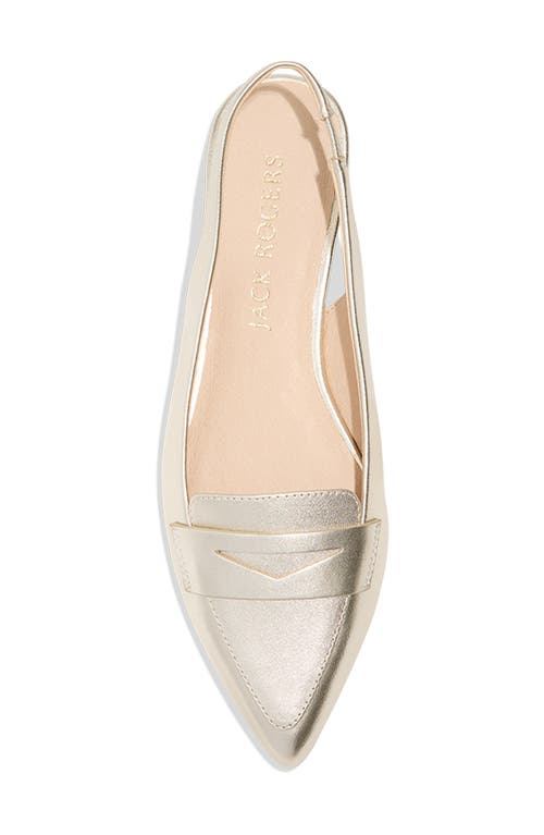 Shop Jack Rogers Pennie Slingback Flat In Platinum