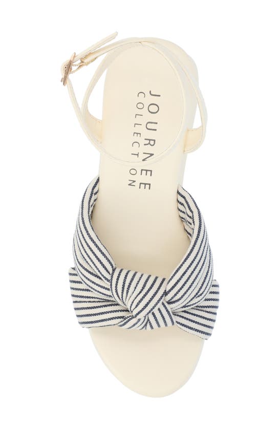 Journee Collection Lailee Ankle Strap Platform Sandal In Navy