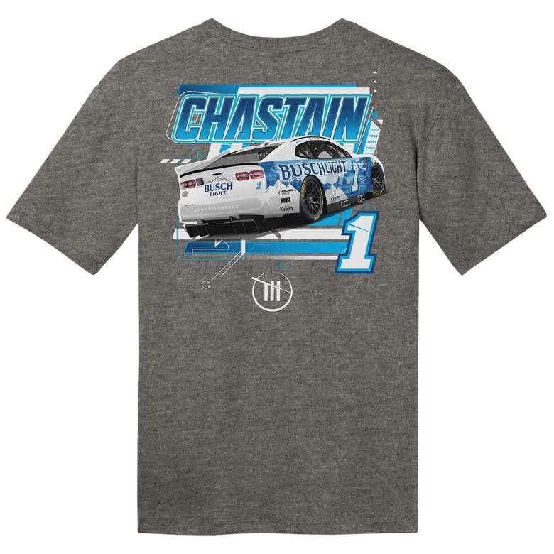 Shop Trackhouse Racing Team Collection Heather Charcoal Ross Chastain Busch Light Car T-shirt