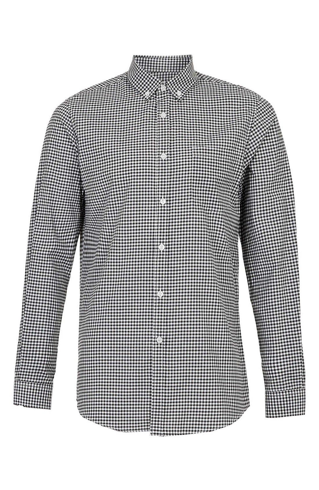 Topman Slim Fit Gingham Shirt Nordstrom