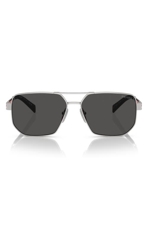 59mm Pilot Sunglasses in Silver