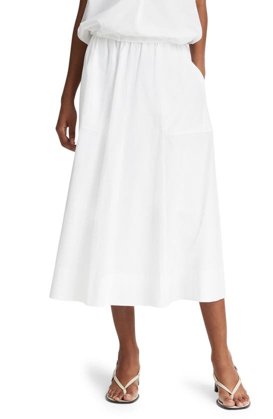 Shop Vince Utility Pocket Cotton Skirt In Optic White