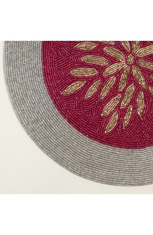 Tiramisu Beaded Placemat In Silver/gold